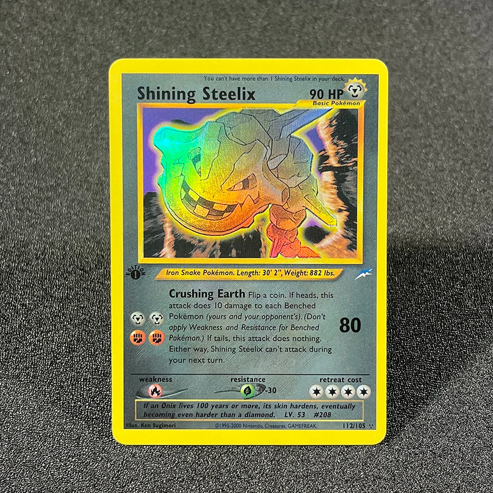 PKM Foil Cards Shining Mewtwo Charizard Gyarados Celebi Raichu Neo Destiny N4/3 1996 1st Edition Game Collection PTCG Proxy Card