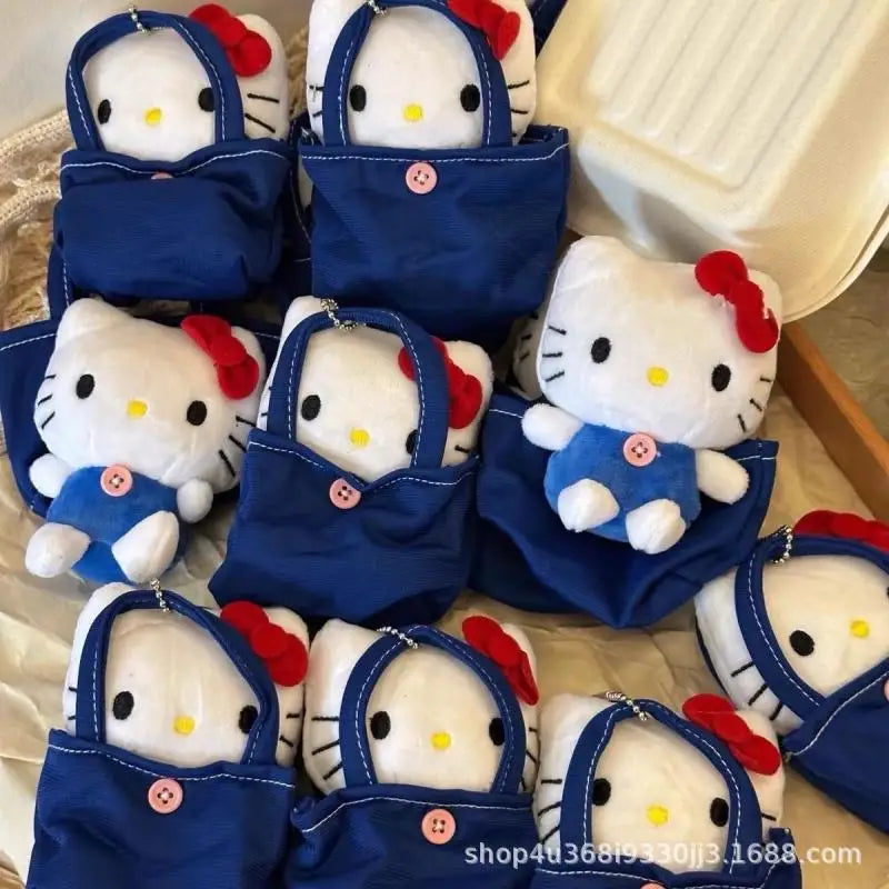 Kawaii Anime New Sanrio Hello Kitty Cartoon Plush Toy Fashion Plush Doll Pendant School Bag Keychain Accessories Gift for Friend