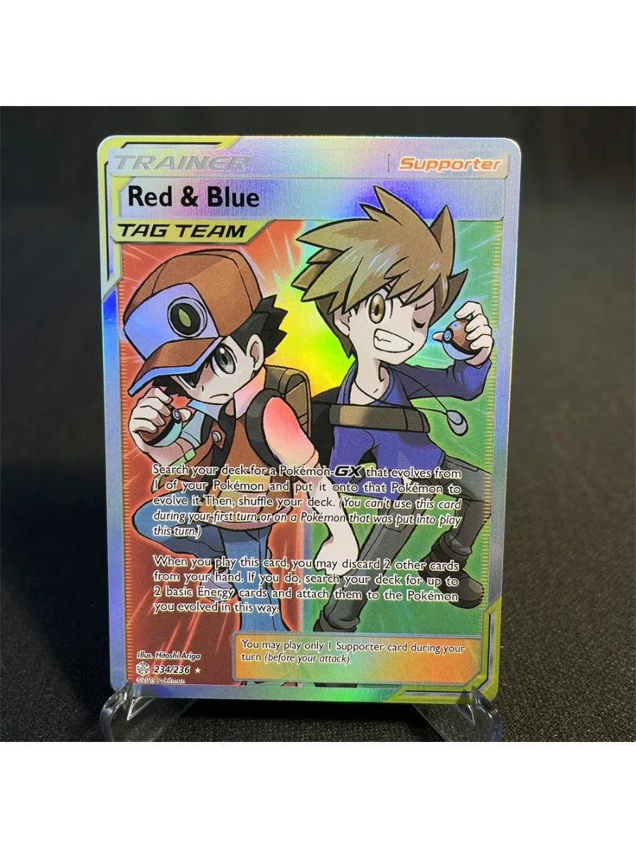 Pokémon Cards Holographic Card Sun & Moon Series Mewtwo Pikachu Paikou Serena Caitlin Collection Cards Toys Gifts Proxy Card