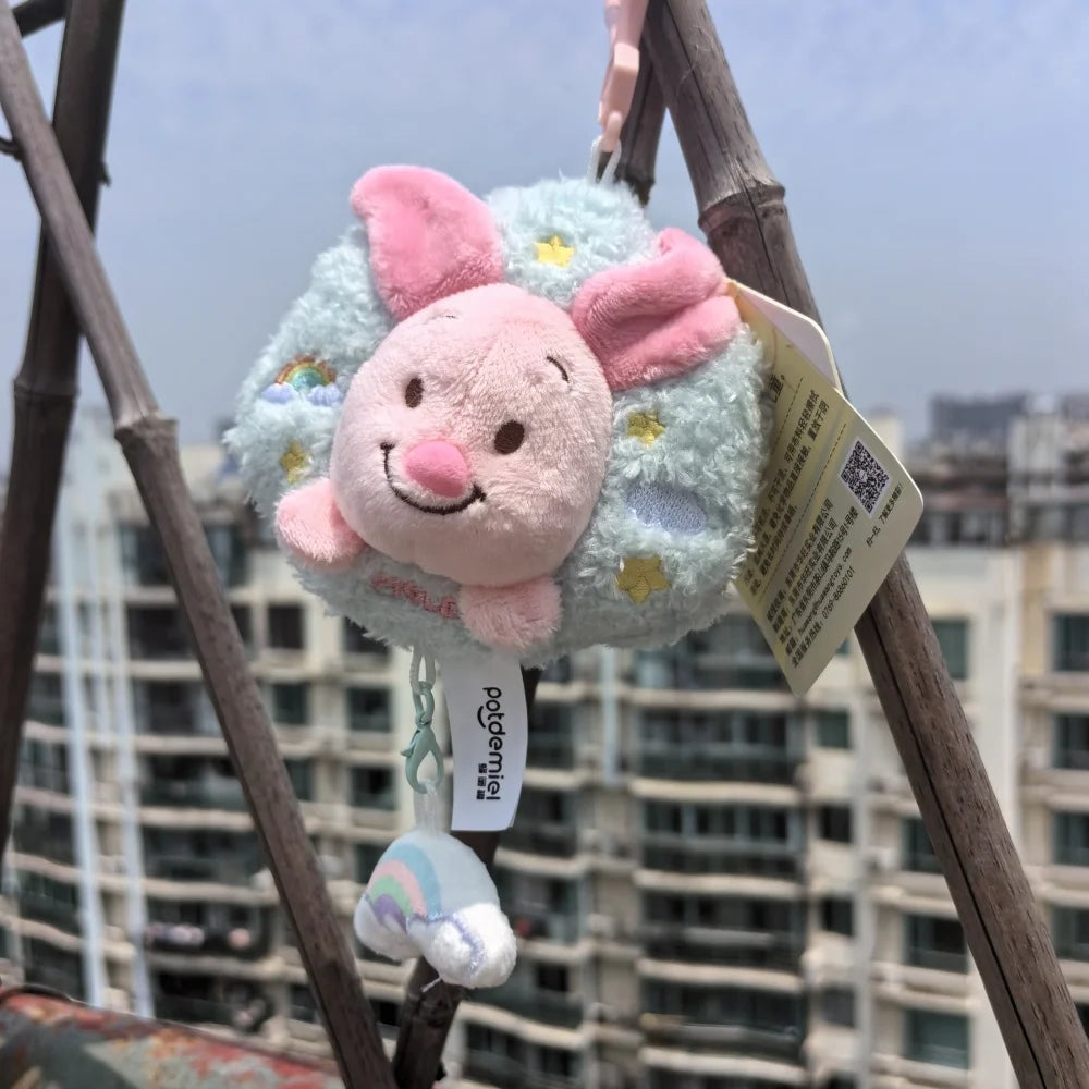 Disney Winnie Pooh Piglet Plush Pendant Cartoon Pig Bear Stuffed Toys Dolls Cute Bag Car Backpack Plush Keyring Lovely Keychain