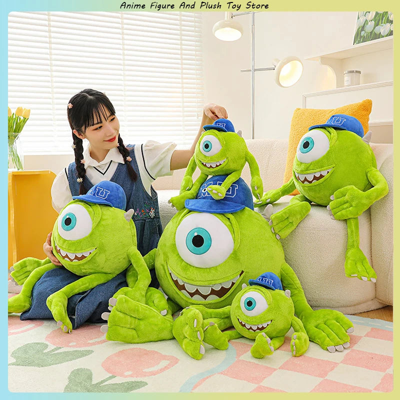 Disney 80cm Monster University Power Company Mike Wears A Hat Big Eye Doll Long Legs Big Eye Stuffed Peluches De PelíCulas