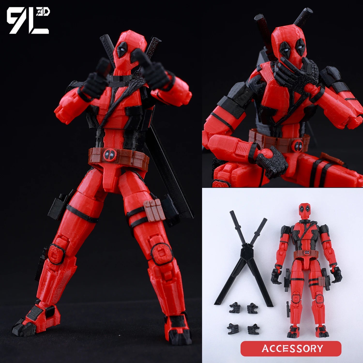 VIP-Dropshipping 9L3D Printed Anime Characters Lucky Dummy 13 Action Figures Multi-Jointed Movable Shapeshift Mannequin Toys