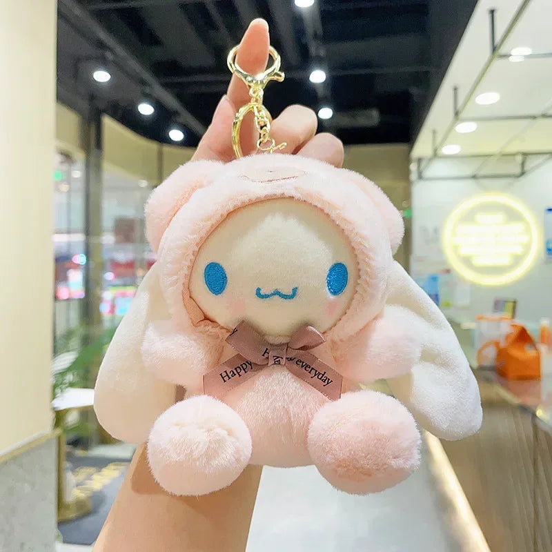 Sanrio Kuromi Cinnamoroll Melody Plush Toy Doll Anime Kawaii Doll Pendant Collection Children's Birthday Festival Gift