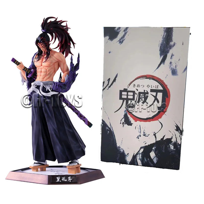 Anime Demon Slayer Figure Tsugikuni Yoriichi Kokushibo Action Figures Kimetsu No Yaiba GK Statue Model Doll Toys for Children