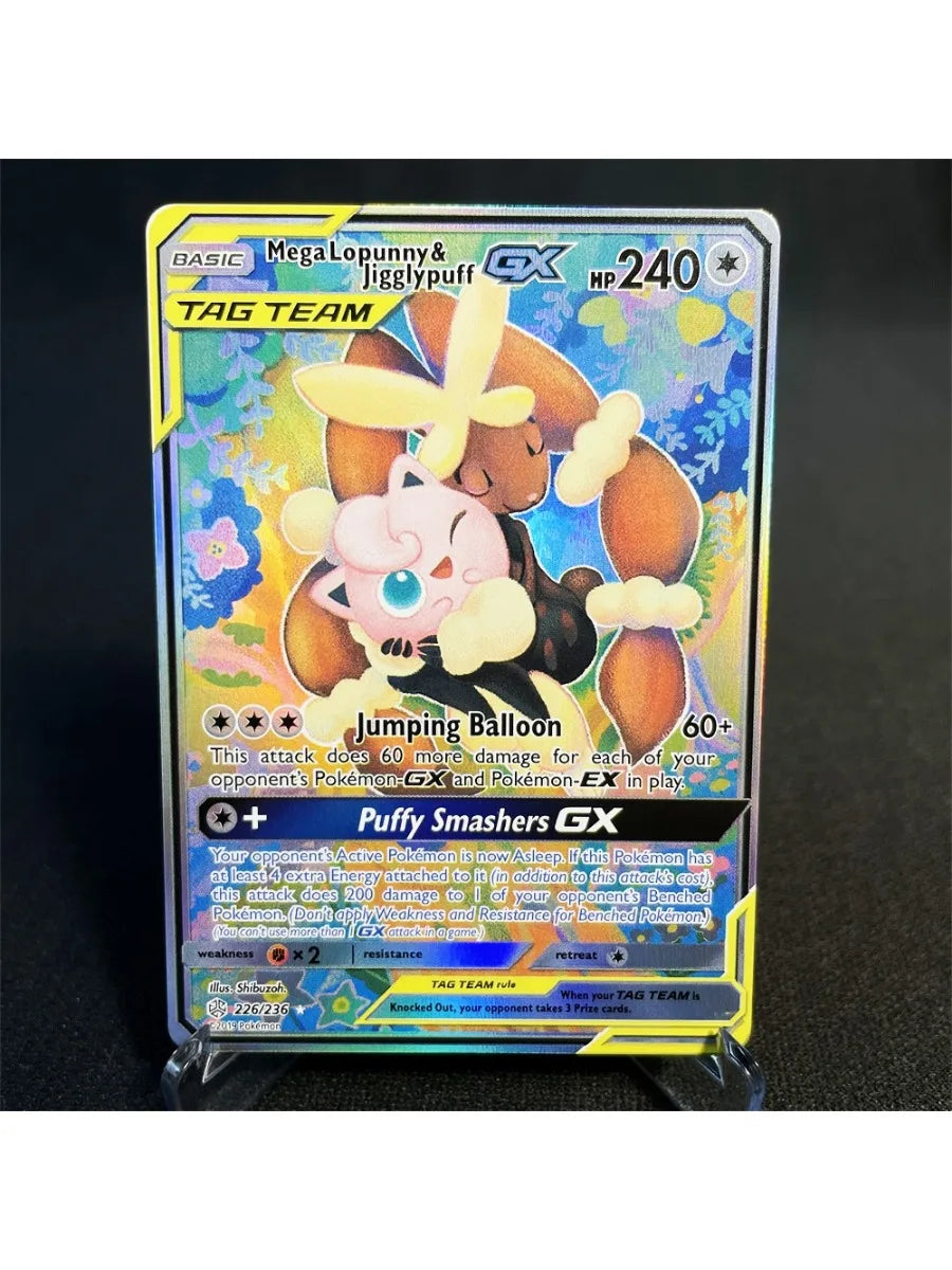 Pokémon Cards Holographic Card Sun & Moon Series Mewtwo Pikachu Paikou Serena Caitlin Collection Cards Toys Gifts Proxy Card