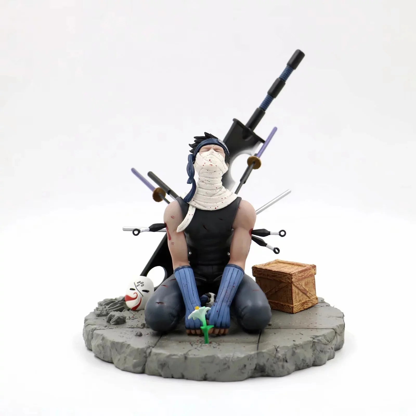 Anime Narudo GK Figure Momochi Zabuza Statue Model PVC Action Figure Scene Toy Decoration Christmas Gift