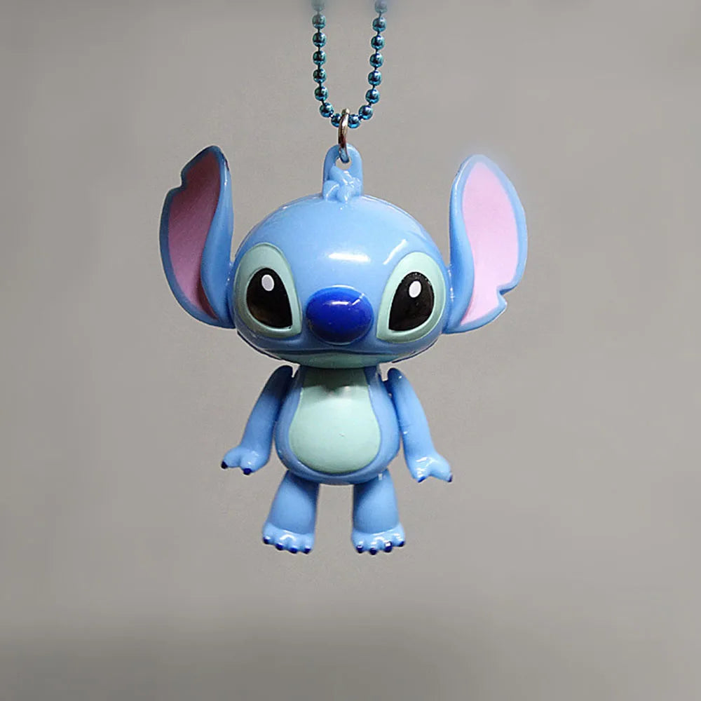 Disney Mickey Mouse Minnie Stitch Cartoon Figure Keychain Collection Cute Doll Bag Car Pendant Decoration Friends Birthday Gift