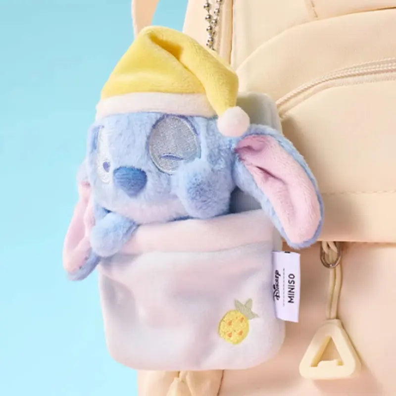 Miniso Disney Stitch Plush Doll Pendant Lotso Winnie the Pooh Stuffed Toy Cute Christmas Gift for Kids Soft Furry Ornament