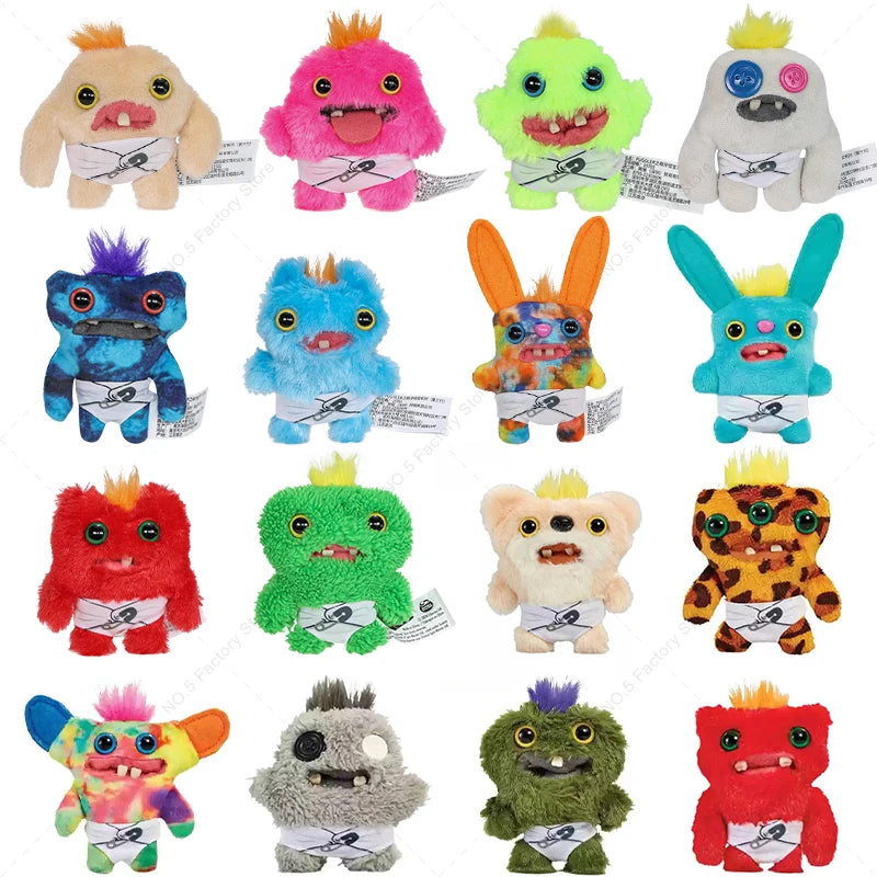 10cm Fuggler Plush Grin Grin Oogah Boogah Annoyed Alien Funny Monster Baby Series Mini Tooth Treasure Doll in Diaper Soft Toys