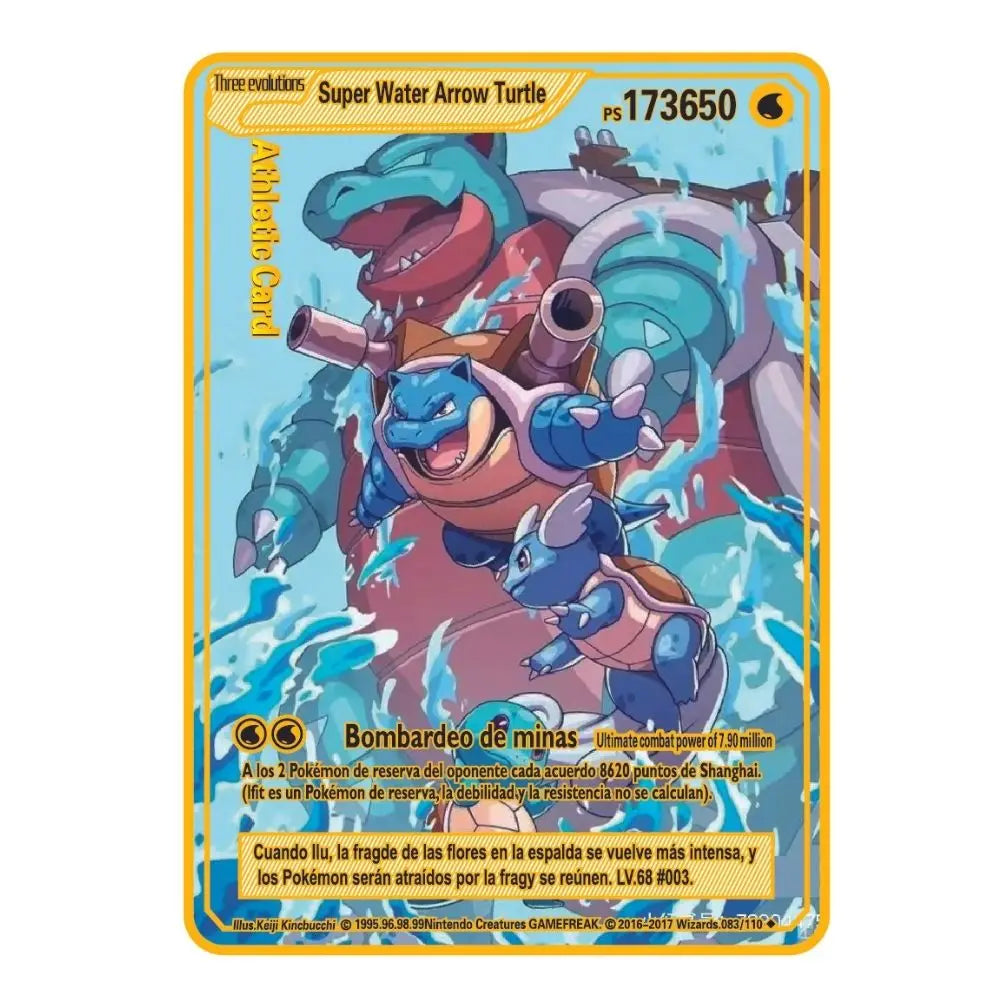 2024 New Spanish Pok é mon Cards Metal Pokemon Letters Spanish Pokemon Iron Cards Mewtwo Pikachu Gx Charizard Vmax Cartas Pok é