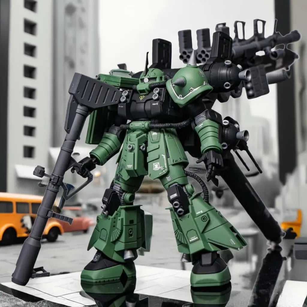 Weimei HG 1/144 Psycho Zaku MS-06R Assembly Model Kit Green Zaku Cannon Ver Thunder Aegis High Mobility Robot Plastic Toys Gift