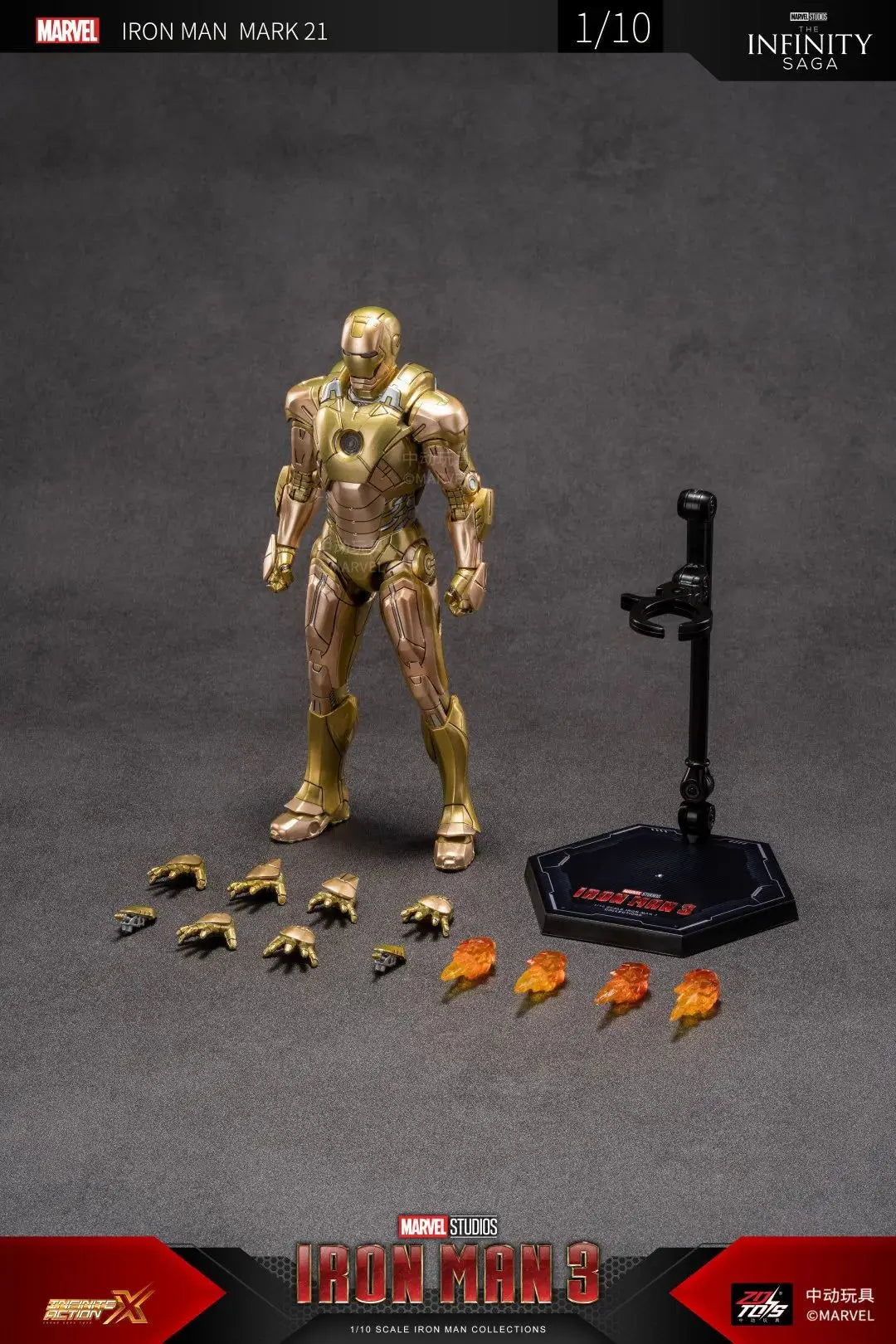 ZD Toys Iron Man Series Blacklash Figures 1/10 MK33 MK39 MK17 MK21Action Figurines Movie Statue Model Adult Collect Gift