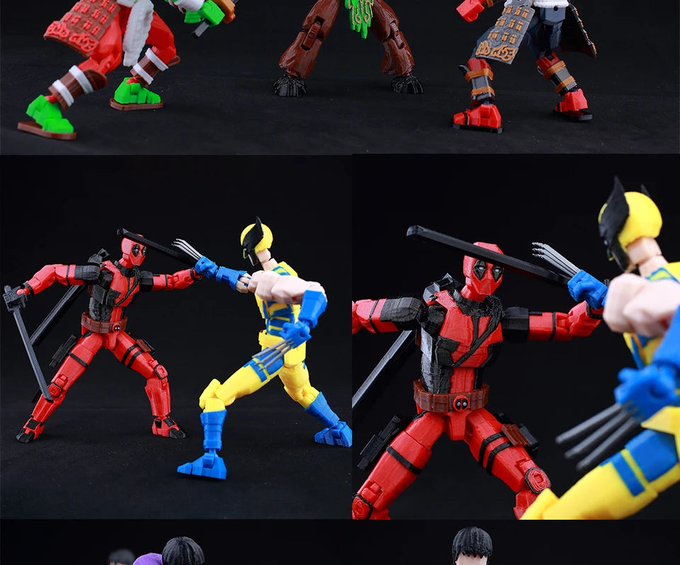 VIP-Dropshipping 9L3D Printed Anime Characters Lucky Dummy 13 Action Figures Multi-Jointed Movable Shapeshift Mannequin Toys