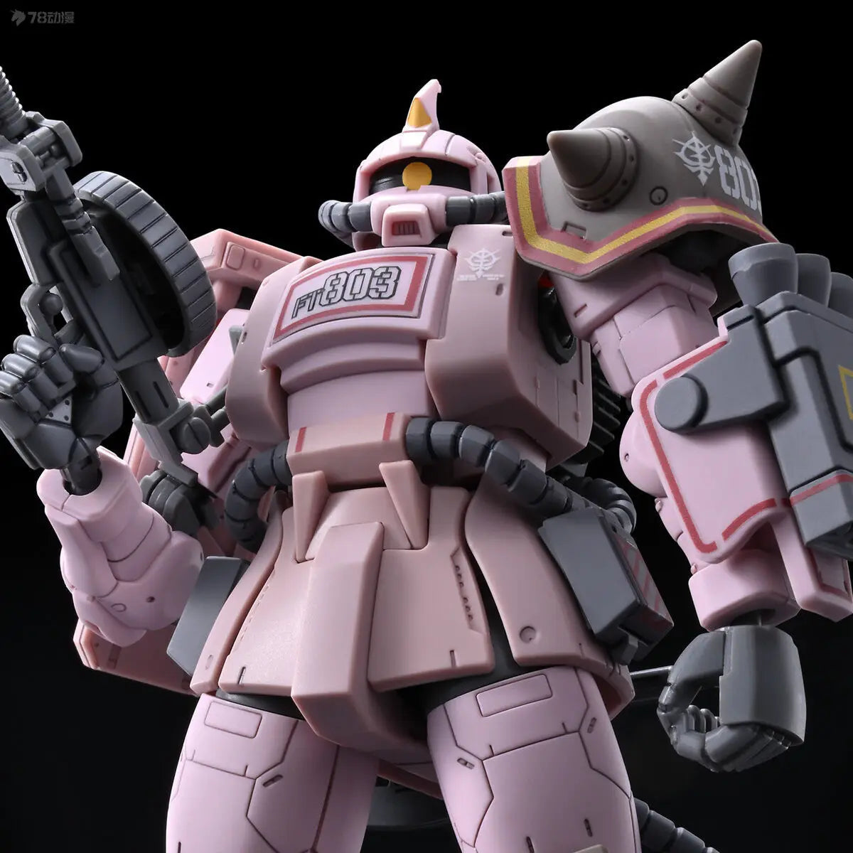 Fast Shipping Bandai Anime HG MS-06D ZAKU DESERT TYPE PINK PANTHER FORCES GUNDAM Original Model Toys Action Figure Children Gift