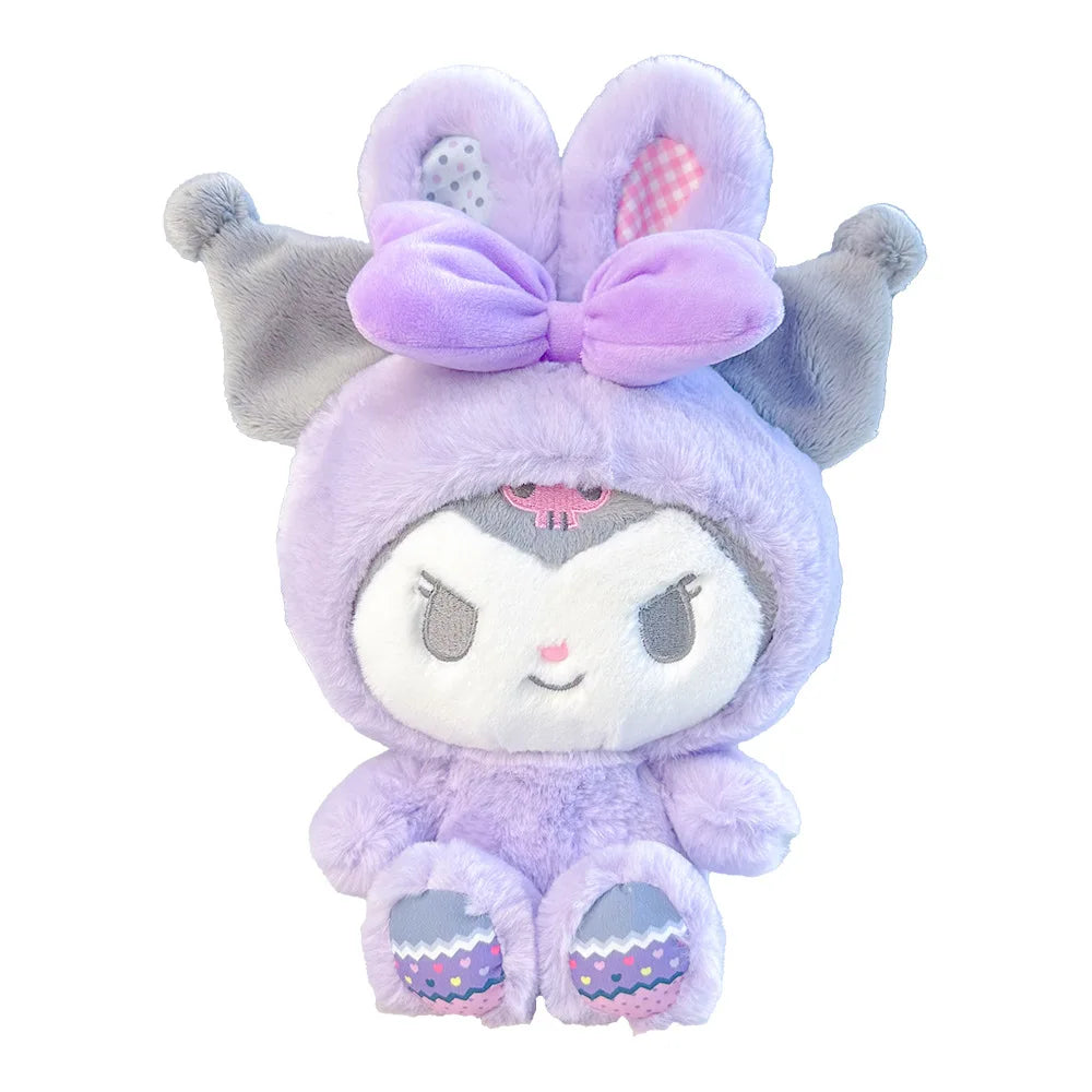 Sanrio Anime Toys Kawaii Kuromi Mymelody Colorful Plush Love Series Stuffed Toy Plush Appease Doll Birthday Easter Gift
