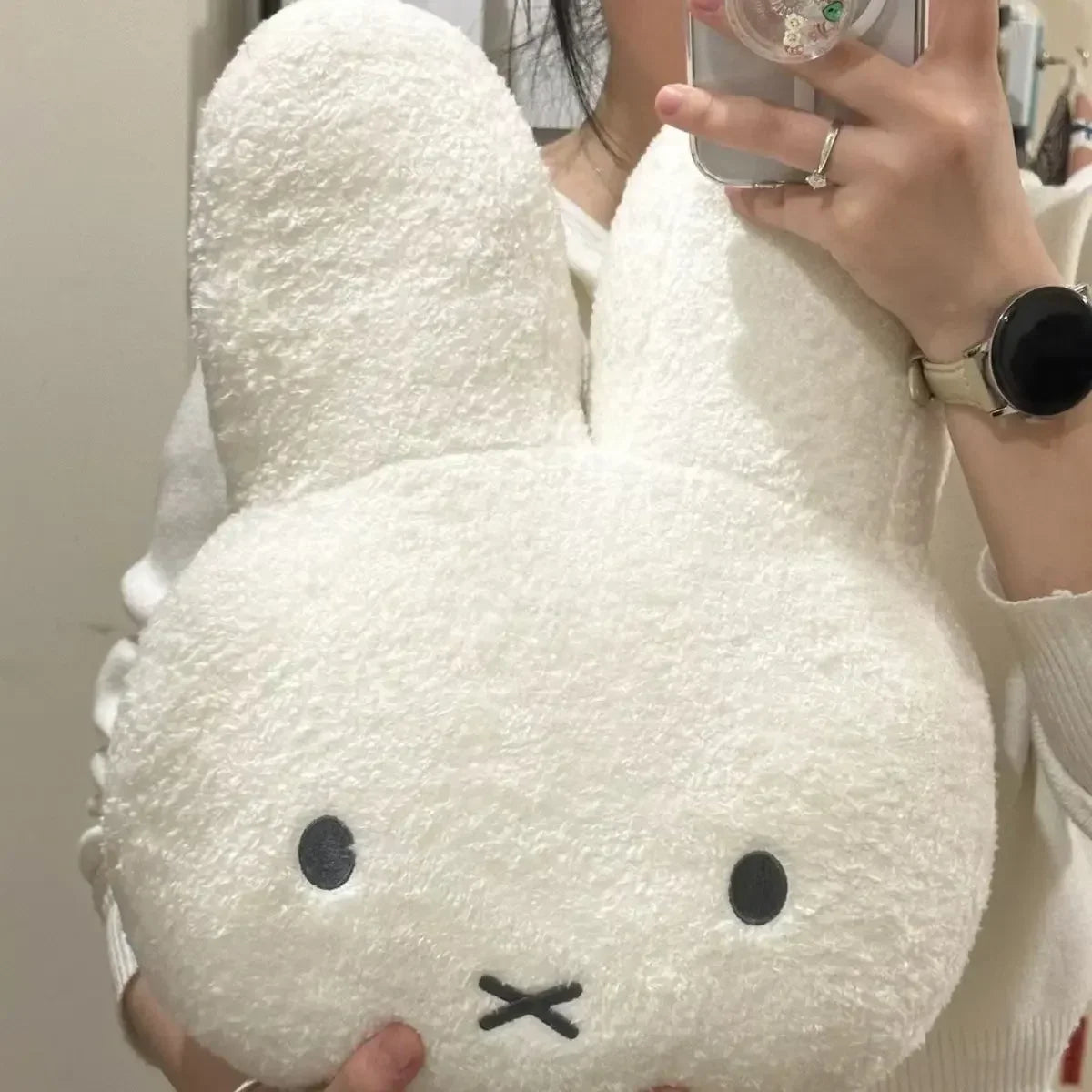 Miffy New Kawaii Plush Pillow Cute Miffy Sweet Doll Toy Creative Room Decoration Cartoon Ornaments Sofa Pillow Birthday Gift