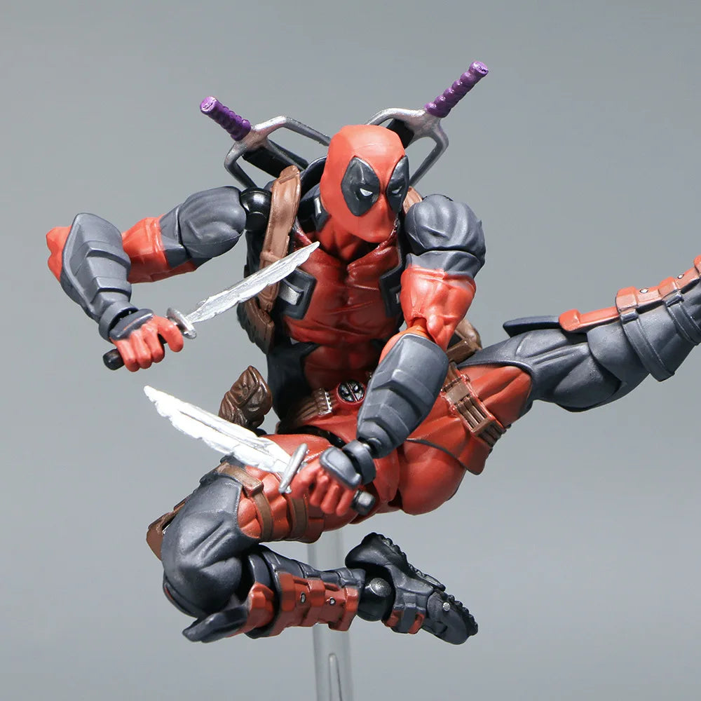 AMAZING YAMAGUCHI Deadpool 2.0 Grey Action Figure Mutants Joint Movable KAIYODO Wade SHF Model Movie Toys for Kids Gift
