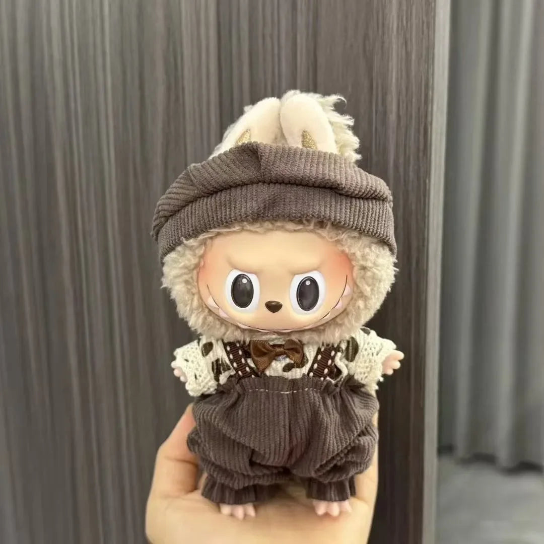 17cm Labubu V2 V1 Trendy Clothes Outfit Accessories Idol Doll Clothing for Kid Gift Labubu Ropa