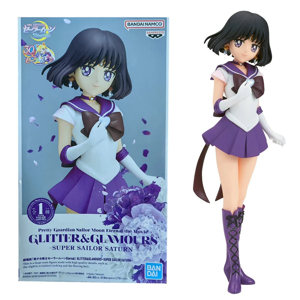 23CM Anime SAILOR MOON Tomoe Hotaru Figure GLITTER&GLAMOURS Ver Eternal Model Toy Gift Collection Sailor Saturn Action Figure