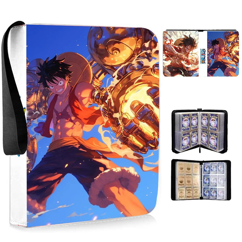 Anime 40-900pcs One Piece Luffy Zoro Card Book Pu Super Large Capacity Card Binder Display Game Collection Card Kids Toy Gift