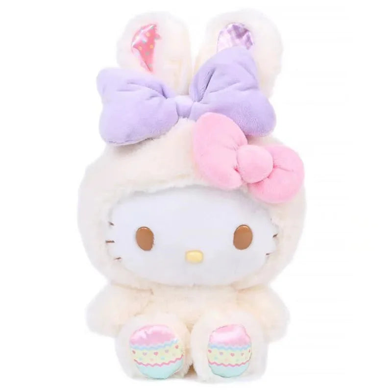 Kawaii Sanrio Kuromi Cinnamoroll Anime Cartoon My Sweet Piano hello Kitty Easter Rabbit Ears Plush Toys Children's Birthday Gift