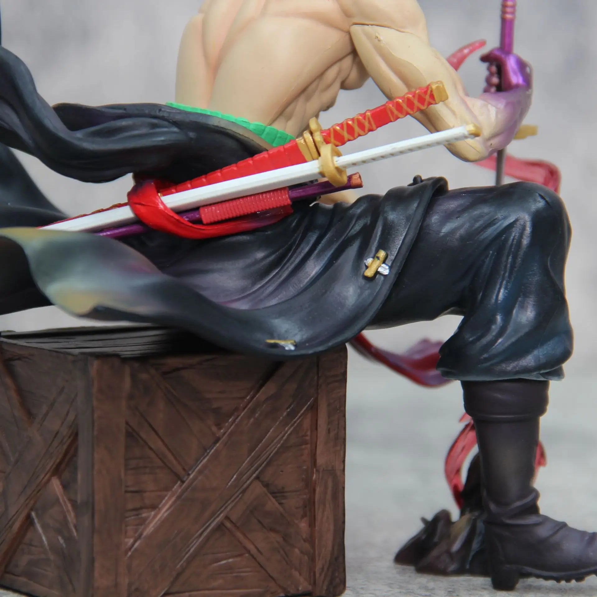 15cm One Piece Zoro Anime Figures Sit Roronoa Zoro Action Figurine 2 Heads Pvc Statue Room Collection Model Decoration Toys Gift