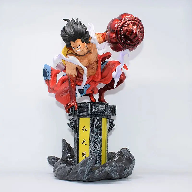 Anime One Piece Wano Monkey D Luffy Gear 4 Gomu Gomu no Red Hawk Ver. GK PVC Action Figure Statue Collectible Model Toys Doll