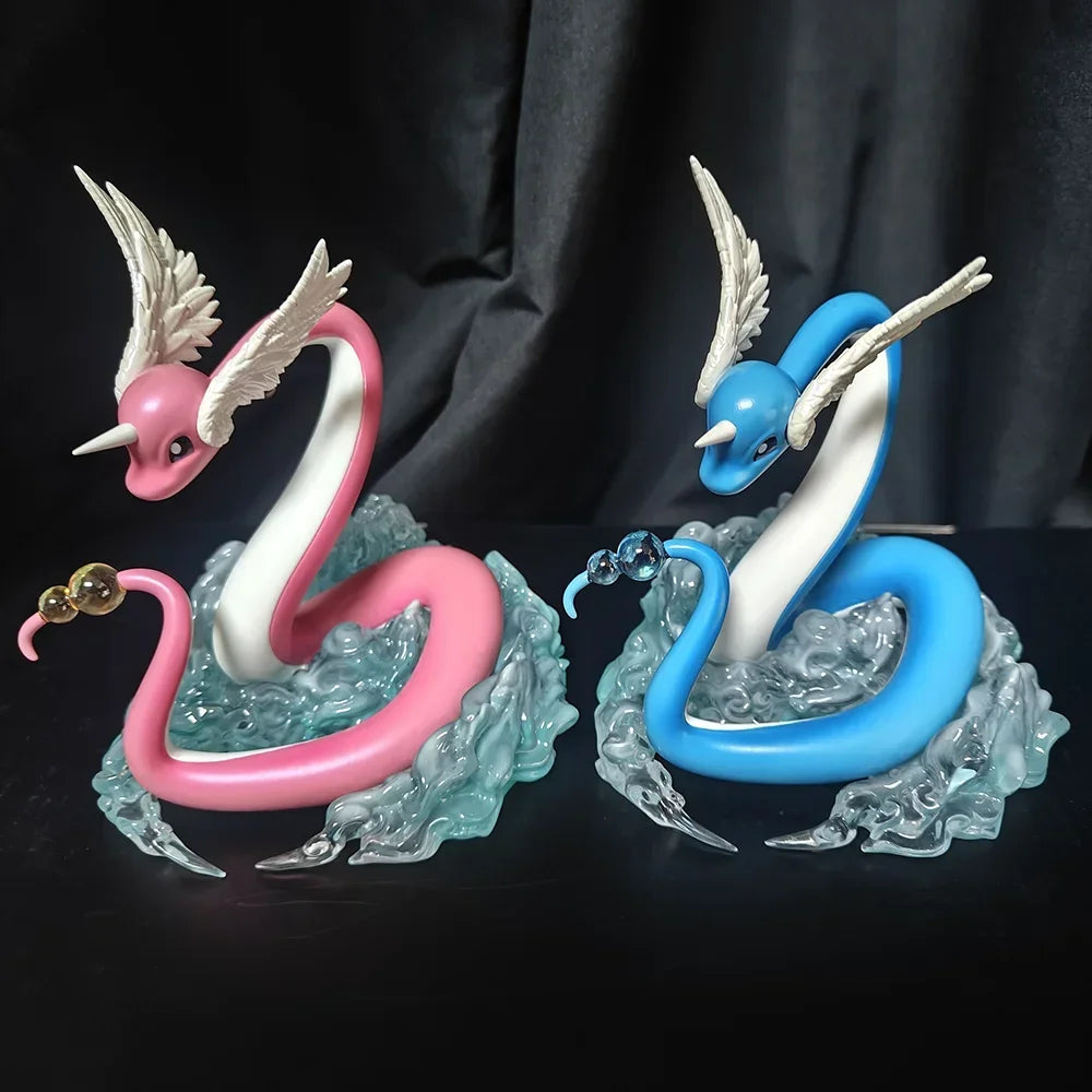 Pokemon Anime Figure Dragonair Action Figure Purple Pokemon Anime Peripheral Samuel•Oak Kawaii Desk Decor Toy Collect Model Gift