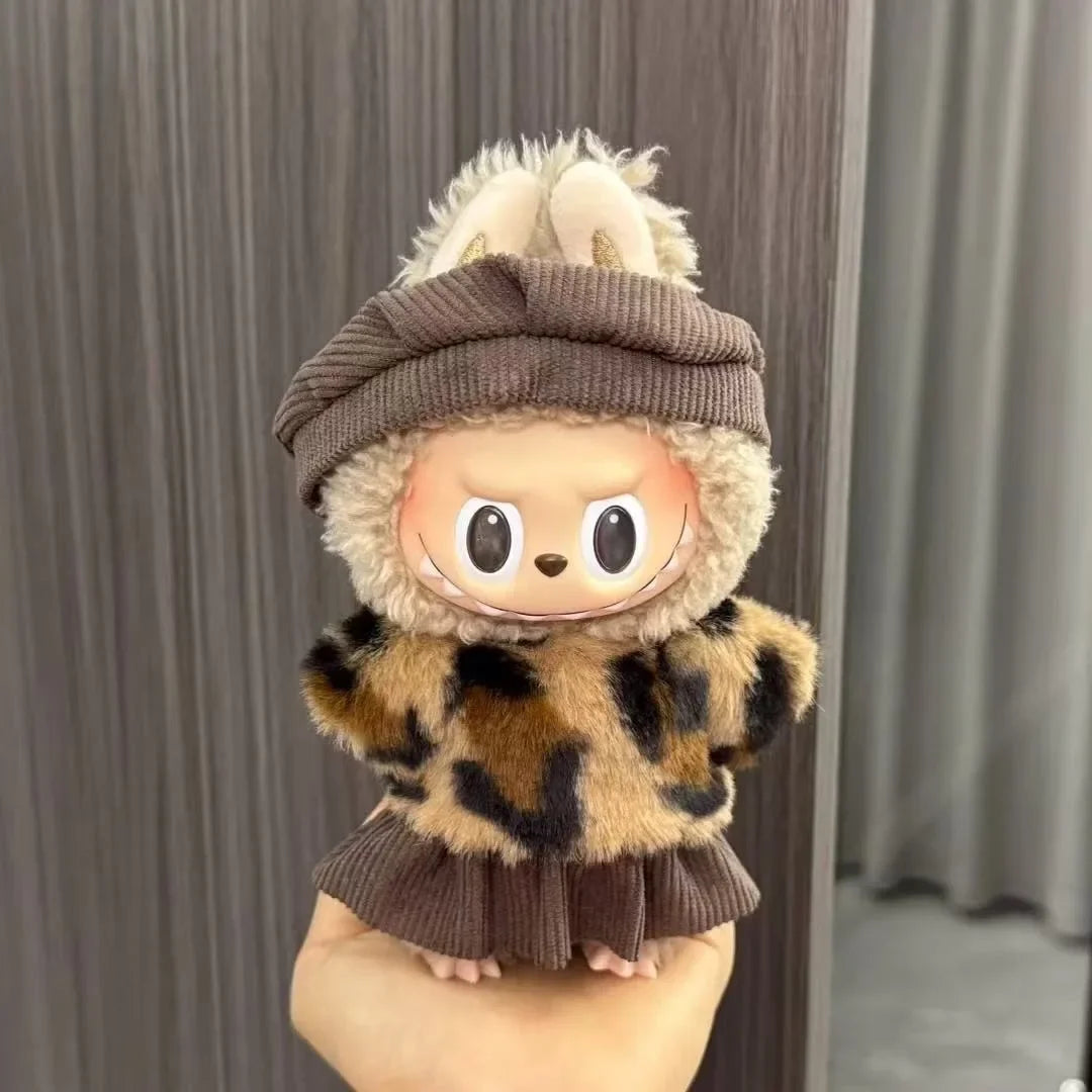 17cm Labubu V2 V1 Trendy Clothes Outfit Accessories Idol Doll Clothing for Kid Gift Labubu Ropa