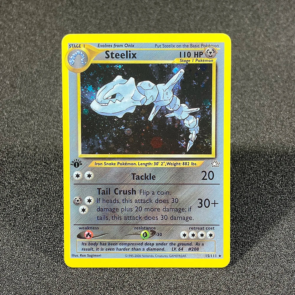 PTCG Foil Cards Lugia Espeon Politoed Alakazam Mewtwo Kingdra Zapdos Raichu 1996 1st Edition Game Collection PKM Proxy Cards