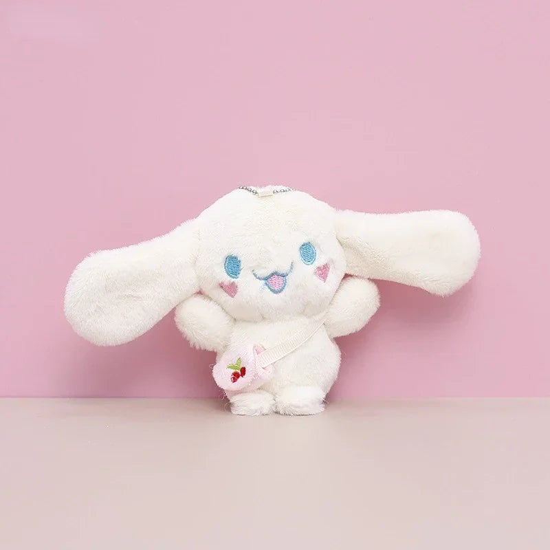 Sanrio Kuromi Cinnamoroll Melody Plush Toy Doll Anime Kawaii Doll Pendant Collection Children's Birthday Festival Gift