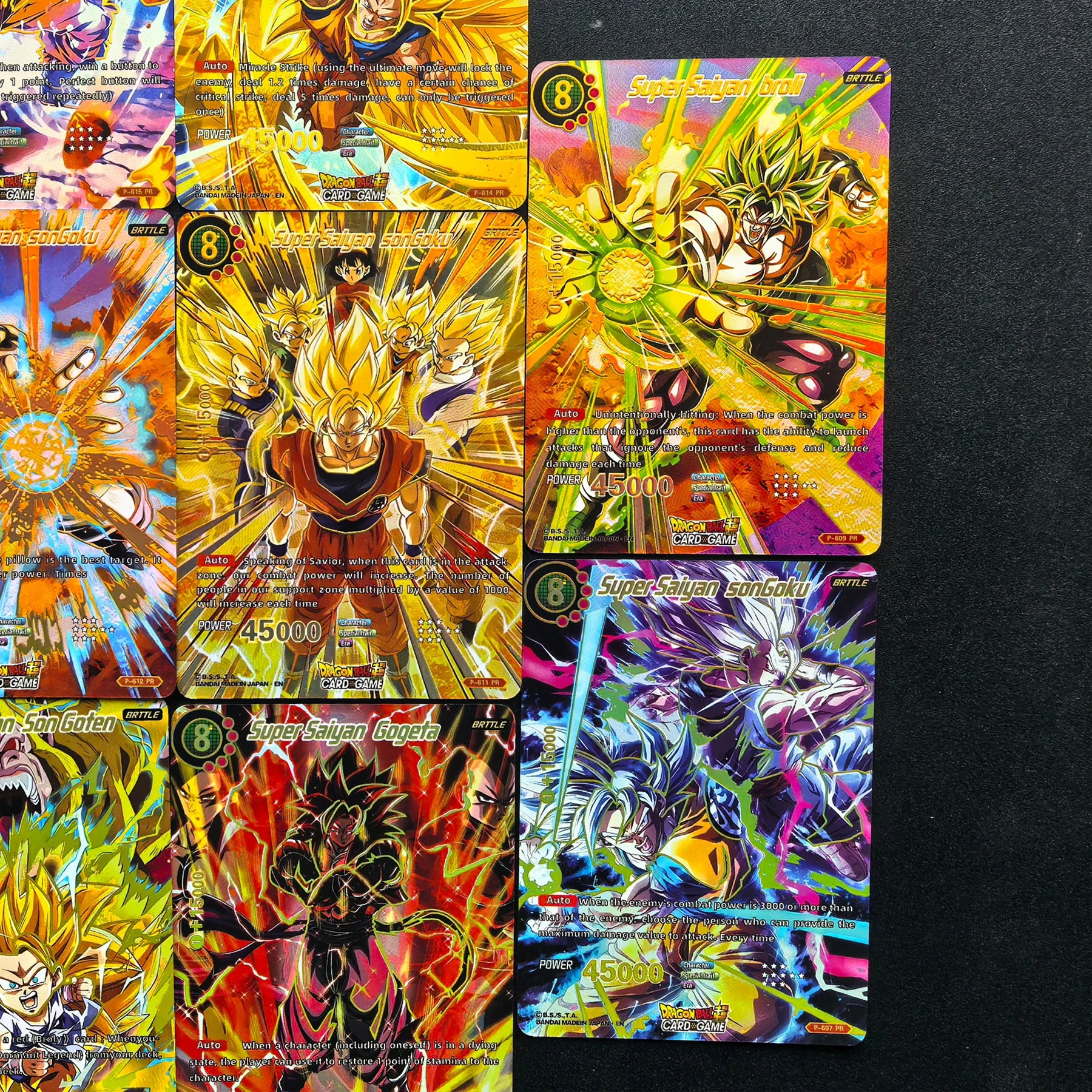 11Pcs/set Diy Dragon Ball Ultra Instinct Collection Card Refraction Color Flash Hot Stamping Super Saiyan Anime Cards Gift Toys