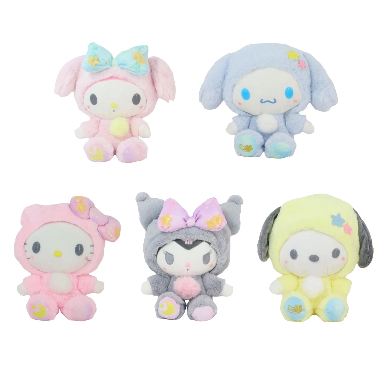 Sanrio Kuromi Cinnamoroll Melody Plush Toy Doll Anime Kawaii Doll Pendant Collection Children's Birthday Festival Gift