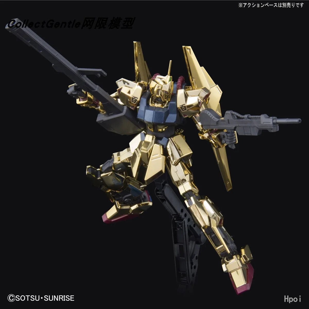 JMS Hayaku Shiki HG 1/144 MSN-00100 REVIVE Electroplate Gold Model Movable Joints Collectible Robot Mecha Kits Toys Gifts