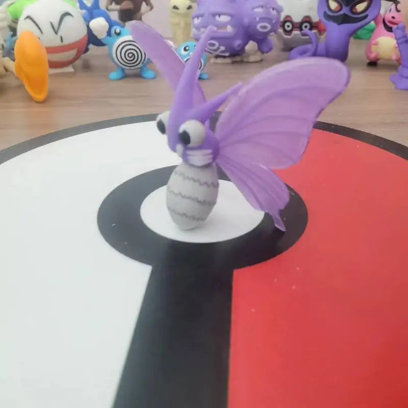 Pokemon Anime Figures Venomoth Venonat Proportion World 1:20 Diy 3D Printing Kawaii Cartoon Character Desktop Model Toys Gifts
