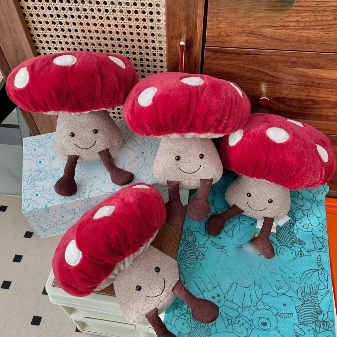 Jellycat With Tags Jellycat Fun Mushroom Soothing Plush Toy Companion Cute Pendant Doll Girl Birthday Holiday Gift Stuffed