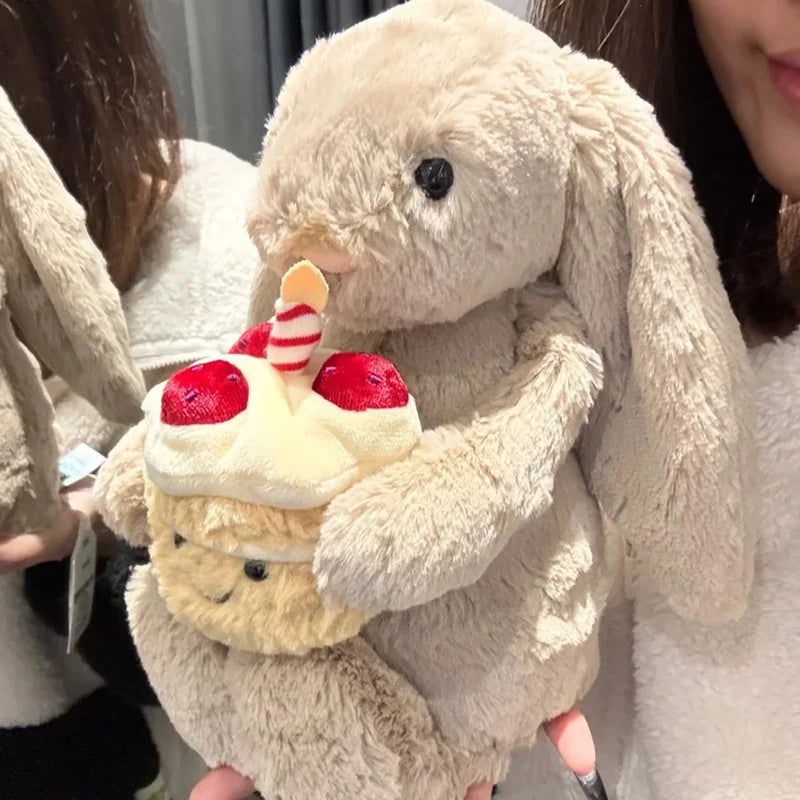 Jelly And Cat 30cm Shy Bonnie Rabbit Holding A Birthday Cake Plush Doll Room Decoration Doll Valentine'S Day Gift Blind Box