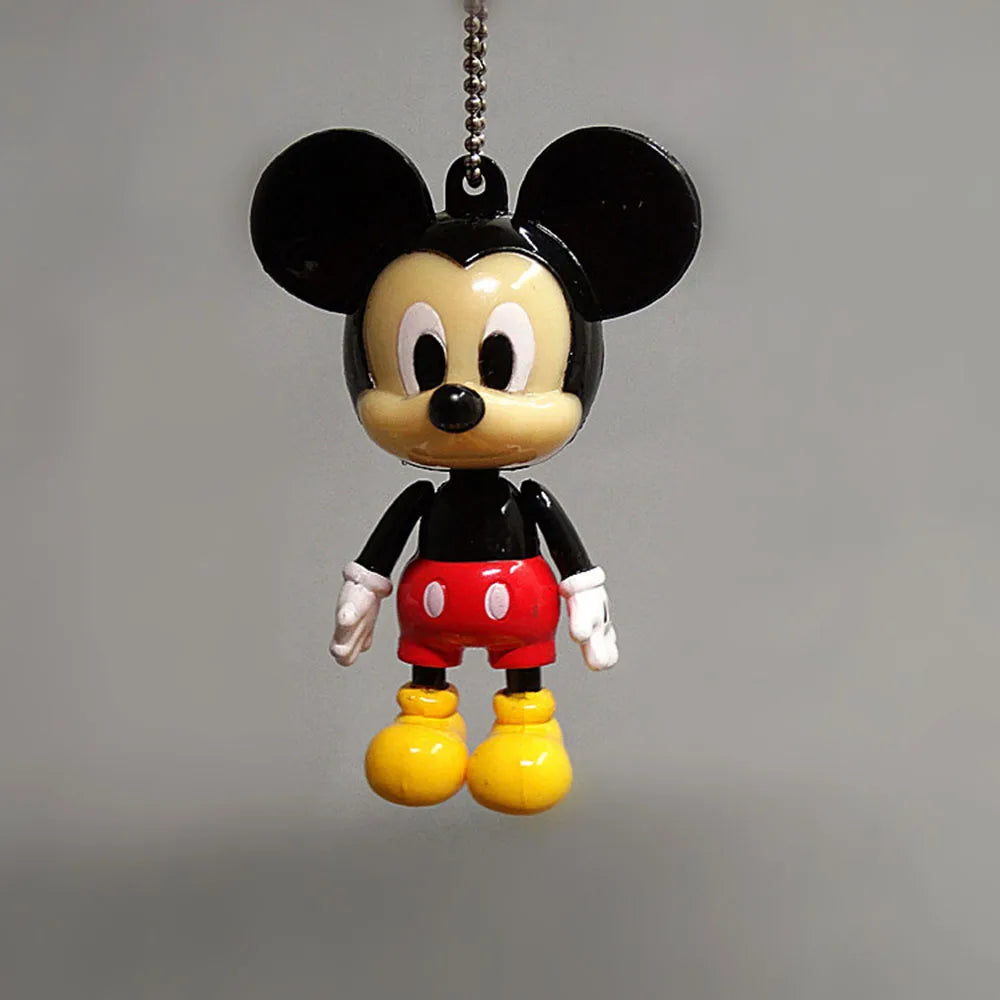 Disney Mickey Mouse Minnie Stitch Cartoon Figure Keychain Collection Cute Doll Bag Car Pendant Decoration Friends Birthday Gift