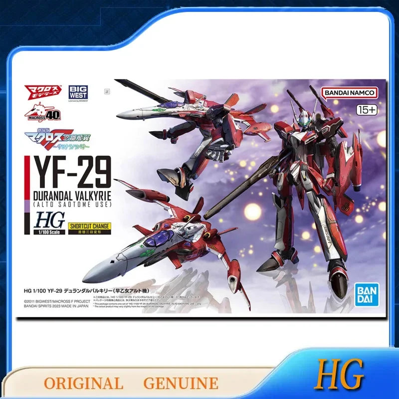 Bandai GUNDAM HG MACROSS PLUS YF-29 YF-21 YF-19 Anime Action Figures Toys Kids Gift Assembly Model Ornaments