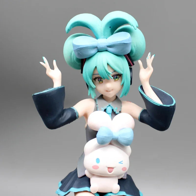 Anime Hatsune Miku Figures Rem Hatsune Miku Action Figures Pressing Bubble Noodles 15cm PVC Collection Model Toys Birthday Gifts