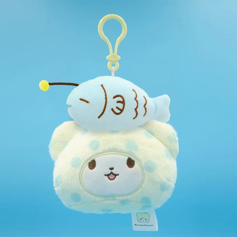 Sanrio Marumofubiyori Plushies Doll Kawaii Cartoon Kuromi Stuffed Plush Toy Keychain Backpack Pendant Decoration Holiday Gifts