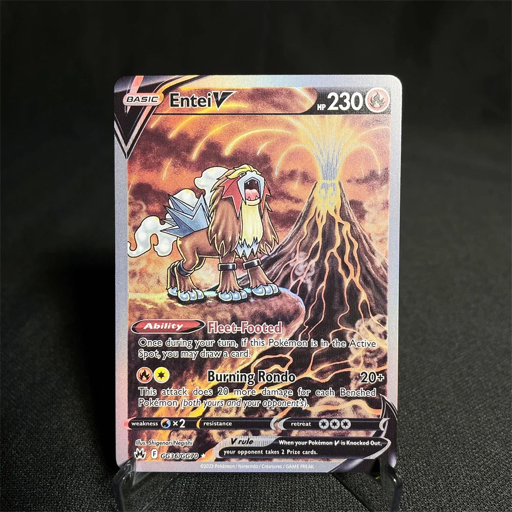 Pokemon Cards Foil Flash Card Sword-shield Series Pikachu Entei Flannery Leafeon Chien-pao Glaceon Collection Cards Proxy Card