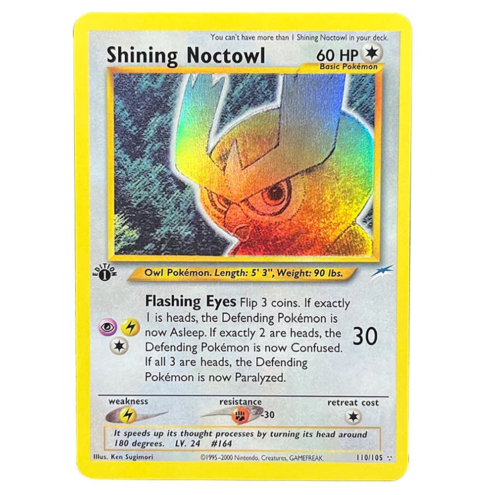 PKM Foil Cards Shining Mewtwo Charizard Gyarados Celebi Raichu Neo Destiny N4/3 1996 1st Edition Game Collection PTCG Proxy Card
