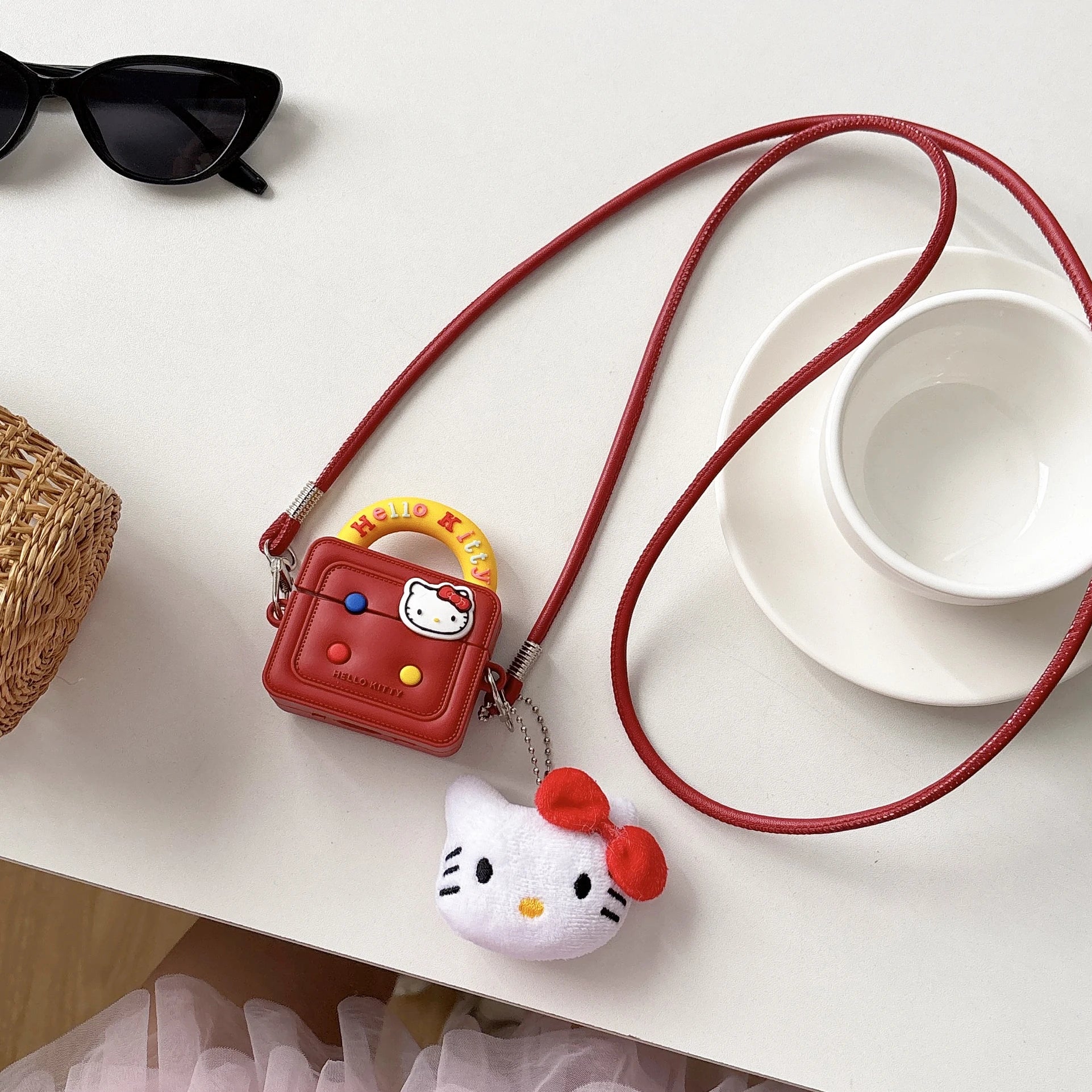 Hot Style Girl's Gift Animation For Hello kitty Lanyard Sanrio Silicone Headphone Cover Cartoon For Airpods 4,1,2,3,Pro,Pro2