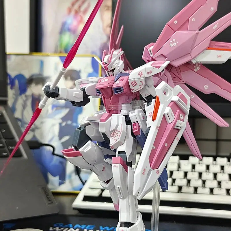 JMS HG 1/144 ZGMF-X10A Freedom Assembled Model Kit Blue Cherry Unstarted Colors Fixed Version Collectible Model Ornament Gift
