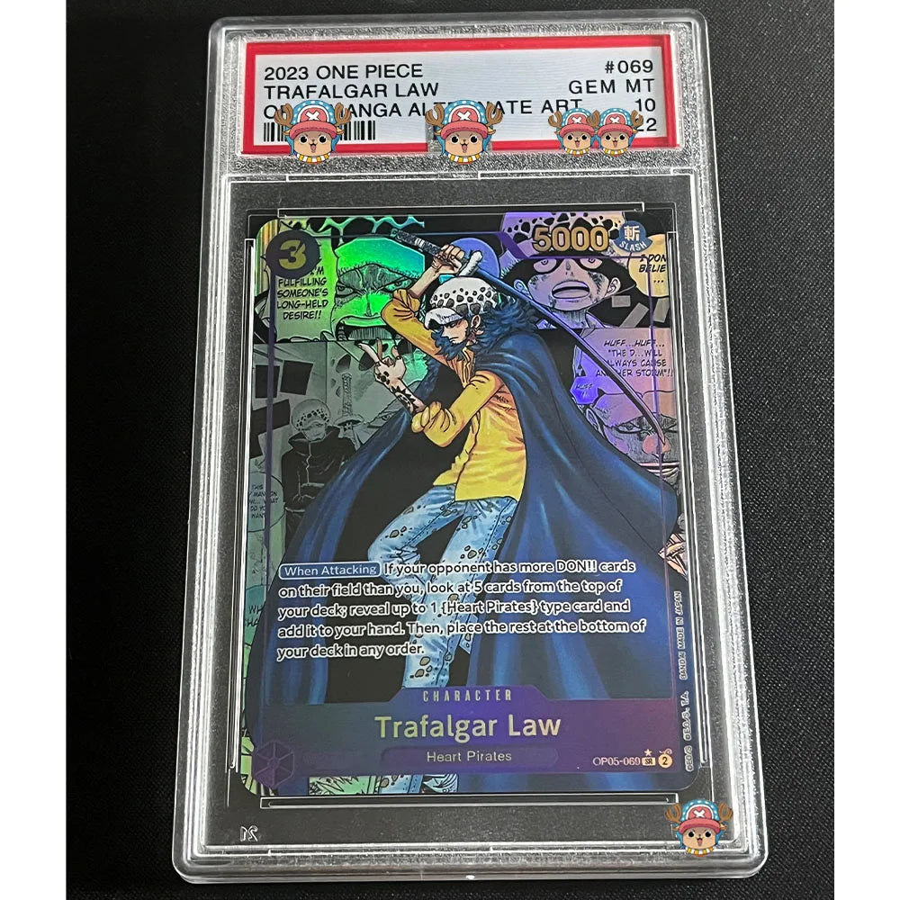 DIY OPCG Graded Card English Version MONKEY.D.LUFFY Portgas D Ace MANGA ALT ART GEM MT 10 Collection Card Holographic Label Gift