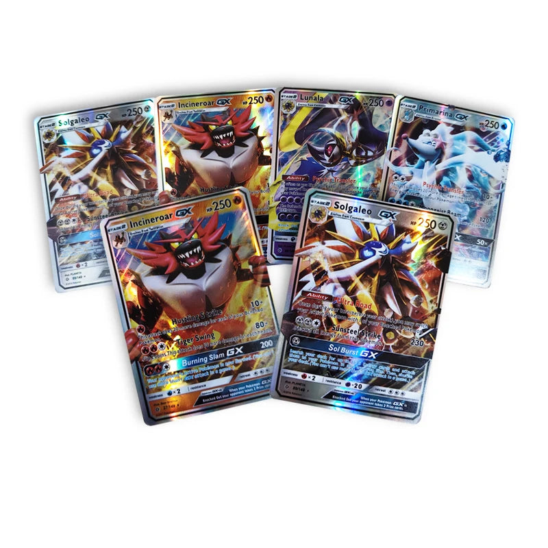 60pcs/box Ultra Rare Pokemon Cards Bundle Vmax/GX/EX/Energy/Trainer/MEGA Holographic  Battle Card Game Toys For Kids