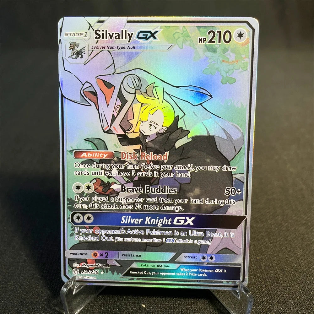 Pokémon Cards Holographic Card Sun & Moon Series Mewtwo Pikachu Paikou Serena Caitlin Collection Cards Toys Gifts Proxy Card