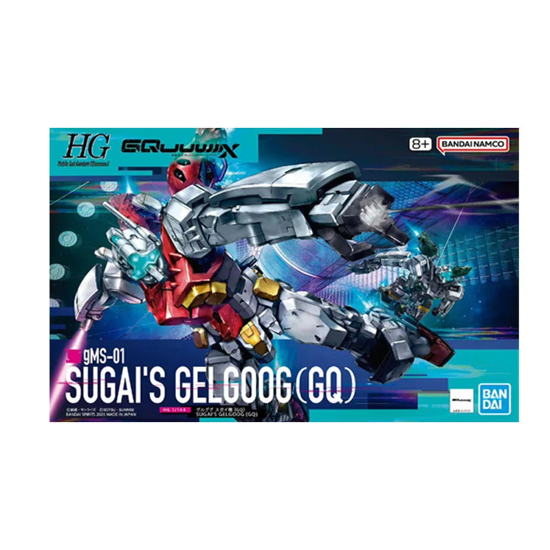 Bandai HG 1/144 HGUC Gundam GQuuuuuuX SUGAI'S GELGOOG GQ Model Kit Anime Fighter Assembly Model Anime Action Figure Toy Gift