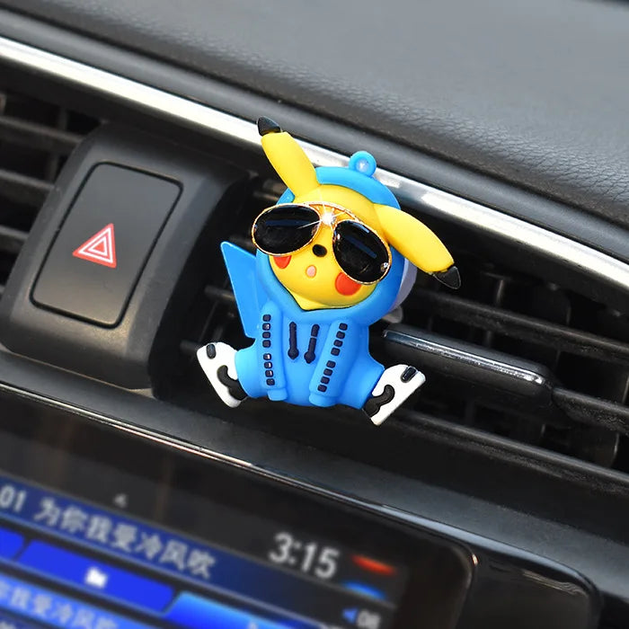 Anime Pokemon Cartoon Pikachu Psyduck Action Figures Car Air Outlet Perfume Clip Decor Auto Air Freshener Interior Accessories